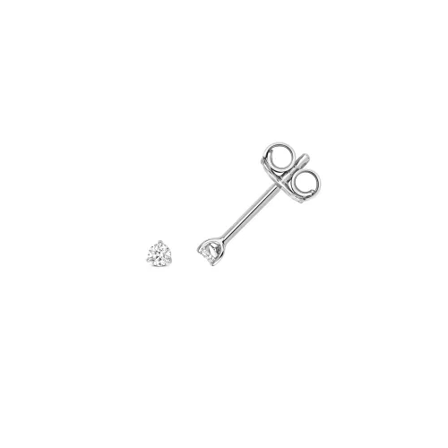 Diamond 3 Claw Earring Studs 0.06ct. 18ct White Gold